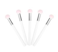 EXAOMBLE Makeup Sponge Brush Wet and Dry Dual Use Small Mushroom Head Concealer Brush 5pcs with Sponge and Wooden Handle, Washable Makeup Tools for Women for Professional and Daily Use