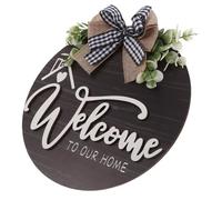 EXAOMBLE Merry Christmas Wooden Wreath Hanging Sign for Front Door Weather-resistant Rustic Xmas Door Plaque with Modern Charm Lightweight Outdoor Indoor Holiday Decor Visible Seasonal