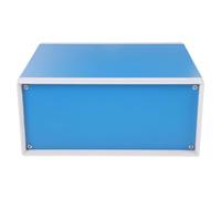 EXAOMBLE Metal Electrical Project Box Enclosure for Button Boxes and Other Equipment, Blue Metal Case with Screw Tightening Feature, Easy to Place and Lift, for Airports and Subway Stations