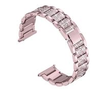 EXAOMBLE Metal Rhinestone Alloy Watch Band for / 2, Rose Gold Pink Watch Strap Replacement, Women’s Bling Smartwatch Accessory Compatible with Versa Series
