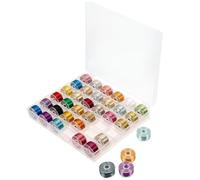 EXAOMBLE Metallic Colorful Sewing Machine Threads with Yarn Material, Practical and Simple Operation Embroidery DIY Threads for Crafts and Sewing Projects