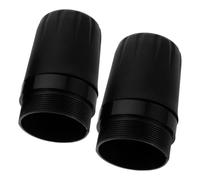 EXAOMBLE Mic Replacement Cover Protective Silicone Battery 2pcs Cap Sleeve, Black Plastic Silicone Handheld Mic Accessories Wireless Use Microphones for Ktv Outdoor