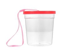 EXAOMBLE Mini Turtle Tank Reptile Feeding Case with Lid and Rope, Plastic Pet Container for Small Turtles and Betta Fish, Convenient to Carry, Simple Design for Feeding Random Color