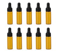 EXAOMBLE Ml Amber Glass Dropper Bottle with Well Sealed Design 10pcs Practical Glass Bottle for Essential Oil Storage for Aromatherapy and Personal Care