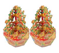 EXAOMBLE Money Tree Treasure Pot Qing Ming Festival Ancestor Paper Role-playing Worship Bank Note for Burning