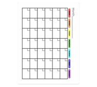 EXAOMBLE Monthly Dry Erase Board 1 Sheet PVC Whiteboard Sticker Erasable Surface Easy Installation Message Board for Office and Home Planning