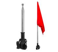 EXAOMBLE Motorcycle Flag Pole and Holder Sturdy Stainless Steel Telescopic Flagpole Set with Easy Installation for Bike and Motorcycle Handlebar