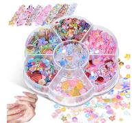 EXAOMBLE Multi-Color Loose Plastic Sequins with High Light Reflection for Nail Art and Making Hair Clips, Unique Design Versatile Embroidery Craft Sequins for DIY Accessories and Clothing