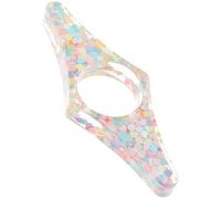 EXAOMBLE Multi-Function Page Holder Thumb Ring Page Holder 3.34x1.18x0.39in Portable Decorative Plastic Heart-Shaped for Reading While Standing and Sitting