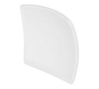 EXAOMBLE Multi-Function Soap Plate Large Oval White Curved Soap Holder for Bathroom Sink and Kitchen Sponge Storage