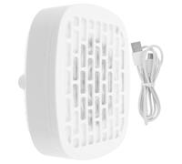 EXAOMBLE Nail Dust Collector Sleek White Plastic Manicure Vacuum Fan with Powerful Dust Collection and Overheating Protection Reusable Filter Included for Home Studio and Nail Services