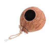 EXAOMBLE Natural Coconut Shell Bird Nest for Breeding and Decoration Hanging Birdhouse for Garden Home for Sparrows Finches and Other Birds and Versatile Nesting