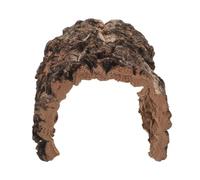EXAOMBLE Natural Cork Bark Reptile Hideout, Realistic Hollow Log Hideout House for Gecko and Snake, Simulated Natural Habitat Stress Reduction, Reptile Enclosure Terrarium Decor,