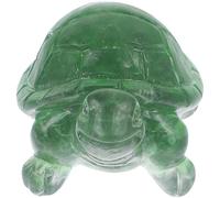 EXAOMBLE Natural Crystal Turtle Figurine Small Desktop Sculpture Portable Lightweight Turtle Decoration for Office Bedroom Garden Elegant Artistic Feng Shui Animal Statue