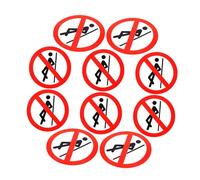 EXAOMBLE No Leaning Safety Warning Sign Stickers Promote Safety Awareness 10pcs Self-adhesive Pvc Warning Stickers Easy to Apply for Companies and Places Dangerous Equipment