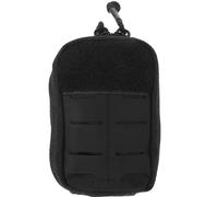 EXAOMBLE Outdoor Nursing Waist Bag for Hiking and Camping, Black Polyester Storage Pouch with Multiple Pockets and Compartments, Convenient Buckle Snap Design and Zipper Closure for Easy