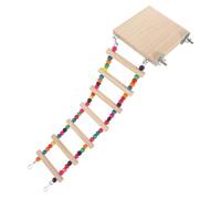 EXAOMBLE Parakeet Ladder Toy with Platform Bird Climbing Step Ladder for Parrots Budgies and Birds Cage Accessory for Physical Activity and Mental
