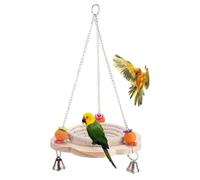 EXAOMBLE Parrot for Color and for Home Coordination Suitable Swing Stand Funny Design Cotton and Hemp Developing Balance Style Parakeets Cockatiels Bird