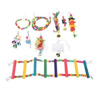 EXAOMBLE Parrot Toy Indian Ringneck Parrot Toys Bird Swing Ladder Plaything for Cage Accessories Chew