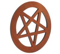 EXAOMBLE Pentacle Ornament Wood Pentagram Home Decor Ceremony Decor Religious Ceremonies Purify The Mind Stabilize Spiritual World Random Color