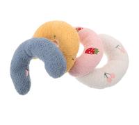 EXAOMBLE Pet Calming U-Shaped Pillow for Cats and Dogs, 4 Piece Set with High-Density Sturdy Fabric, Soft Stuffed Cushion for Indoor Use and Teething Kittens