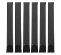 EXAOMBLE Plastic Piano Keytops 6Pcs Replacement Black Flats Keys with Smooth Fit for Piano Repair Parts Suitable for Electronic Keyboard Use
