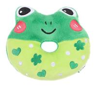 EXAOMBLE Plush Cartoon Shaped Dog Chew for Puppies and Pets, Fun Squeaky to Teething Problems and Attract Attention, Sturdy Green Plush Puppy Teething Chew