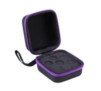 EXAOMBLE Portable 7 Slots Essential Oil Storage Case for 5ml Roller Bottles with Eva Divider, Shockproof Protection Bag the Go and Long Trips