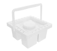 EXAOMBLE Portable Artist Brush Basin and Paint Brush Holder with Mixing Tray White Plastic Painting Bucket and Watercolor Mixing Multi-functional Container for Painters