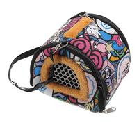 EXAOMBLE Portable Cage Carrier Bag Lightweight and Hamster Canvas and Plush Material Ventilated and Sturdy for Pet Travel Outdoor Adventures