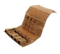 EXAOMBLE Portable Camping Spice Bottle Bag Canvas Travel Condiments Holder Storage Pouch Foldable Outdoor Spice Container with Two Rope Holes for Gardening and Hunting