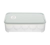 EXAOMBLE Portable Egg Carton Eggs Storage Box Fridge Organizer Tray for Kitchen Countertop Use Lid Cover