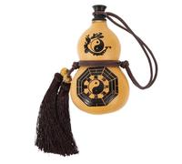 EXAOMBLE Portable Gourd Wine Bottle Flask with Smooth Surface and Light Weight, for Outdoor Picnic and Home Use, Natural Material Wine Container Without Burr, Picnic Accessory