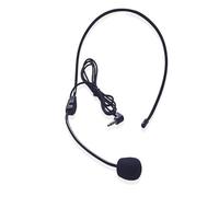 EXAOMBLE Portable Headset Microphone Wired Loudspeaker Microphone with Adjustable Position and Lightweight Abs Design for Voice Amplifier 3.5mm Plug for Teachers and Present Performances