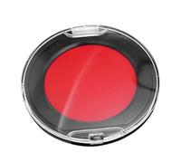 EXAOMBLE Portable Round Red Oil Ink Stamp Pad for Office and Crafting Use, Easy to Carry and Reusable PVC Ink Stamping Pad Suitable for Business Documents and Financial Supplies