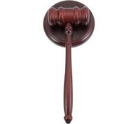 EXAOMBLE Portable Wooden Judge Gavel with Sound Block Smooth Finish Auction Hammer for Lawyers and Judges Lightweight Courtroom Tool with Clear Knocking Sound Practical Lawyer