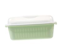 EXAOMBLE PP Milk Bottle Drying Box with Transparent Lid and Detachable Utensil Holder Kitchen Tableware Storage Container with Built Drain Board Compact and Clean Organizer for Spaces