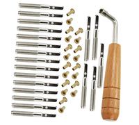 EXAOMBLE Professional Lyre Harp String Pins and Nails Replacement with Spanner Music Instrument Fixing Accessories for Lyre Harp Enthusiasts and Beginners Smooth Polished Surface Pins and
