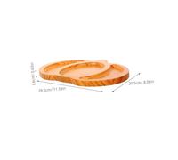 EXAOMBLE Pumpkin Shaped Wooden Serving Platter with Dividers Rustic Halloween Charcuterie Board for Snacks Fruits Cheese Thanksgiving Desk Decoration Multi Compartment Rustic Wood Vanity
