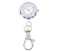 EXAOMBLE Quartz Pocket Watch Keychain with Large Dial 6.5 cm Clip-On for Professionals in Hospitals
