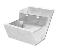 EXAOMBLE Rabbit Food Feeder Bunny Feeder Comfortable Easy to Store Iron 5.89x4.32x3.93in Silver Box Can Be Placed in The Cage Guinea Pig Holder Rabbit Cage Accessory