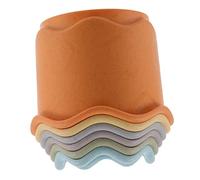 EXAOMBLE Rabbit Toys Boredom Breaker of Bunny Cups Rabbit Nesting Cups Food Hiding Toy Raised Edges Educational Fun for Toddlers