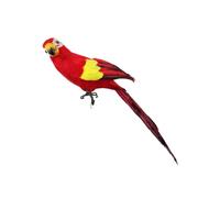 EXAOMBLE Realistic Made of Foam Decorative Artificial Parrot Red Statue with Fine Workmanship, Lively and Adorable Parrot Model for Office Or beside The Bed Home Décor