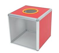 EXAOMBLE Red Single-sided Lottery Box Large 29cm Raffle Ticket Holder Donation Voting Case Card Box for Office and Event Use Random Color Random Color