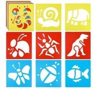EXAOMBLE Reusable Pet Animal Shape Painting Stencils for Classroom Projects and Home Decor, Easy to Maintain Drawing Templates Dinosaur and Snail Designs