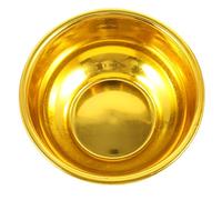 EXAOMBLE Reusable Plastic Buddhist Water Cup Delicate Holy Bowl with Golden Design Traditional Style for Enthusiasts and Temple Worship