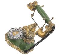 EXAOMBLE Rotary Phone Model Home Phone Decorative Resin Craft Vintage Style American Retro Telephone Ornament for Living Room Bedroom Home Décor Accent