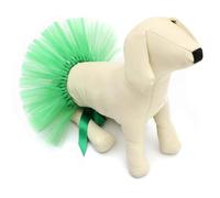 EXAOMBLE Saint Patrick's Day Green Dog Skirt for Puppy Dogs, Comfortable Polyester Pet Tutu Skirt with Fashion Gauze Design, Easy to Put for Outdoor Activities and Walking