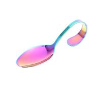 EXAOMBLE Serving Spoon Sturdy and Rust-Resistant with Curved Handle Stainless Steel Tableware for Buffet and Cocktail Parties, for Kitchen and Dining Use