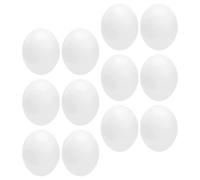EXAOMBLE Simulated Bird Eggs 12pcs Plastic Egg Shape for Parrots and Pigeons Natural Environment Simulation and Nesting